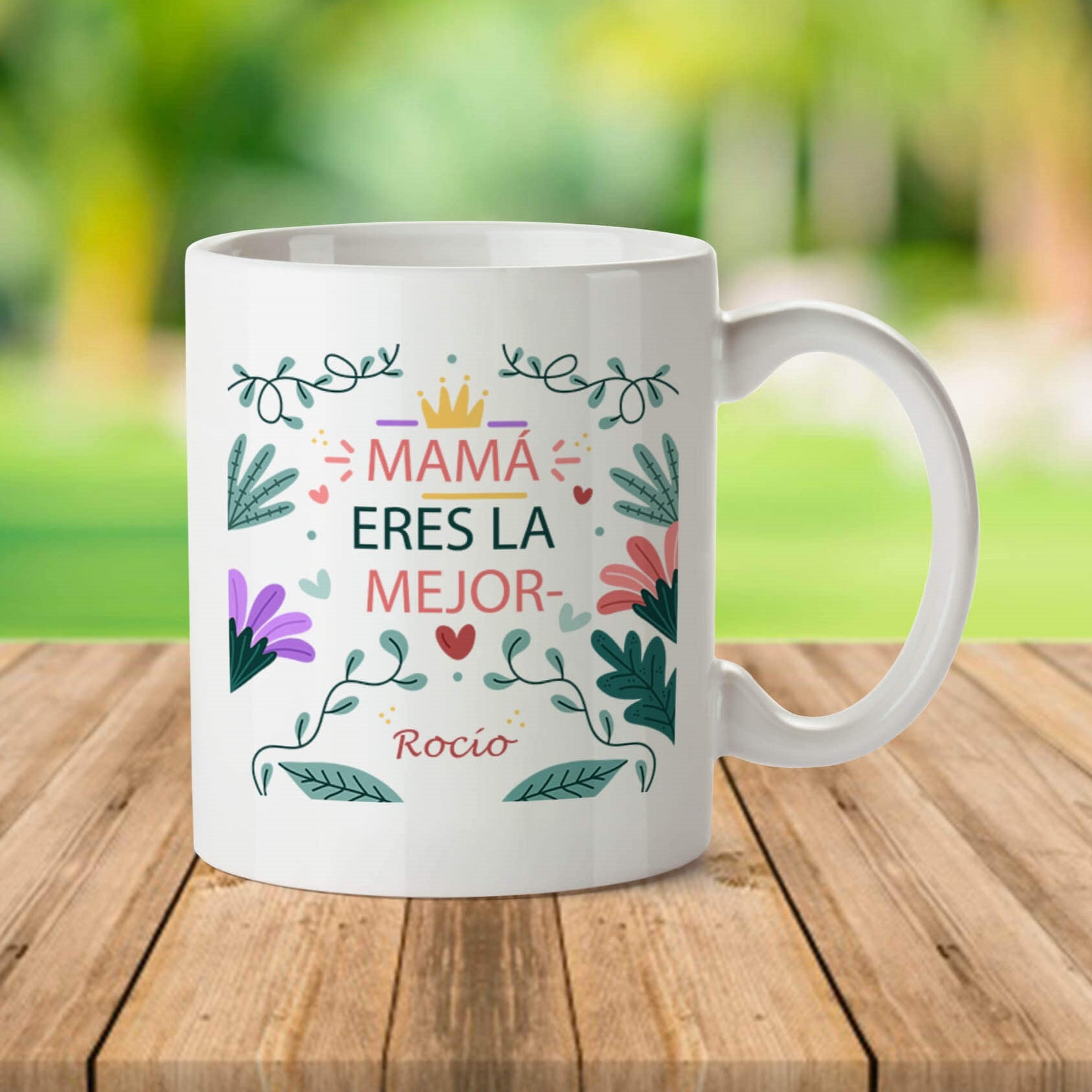 Taza de cerámica blanca  personalizada