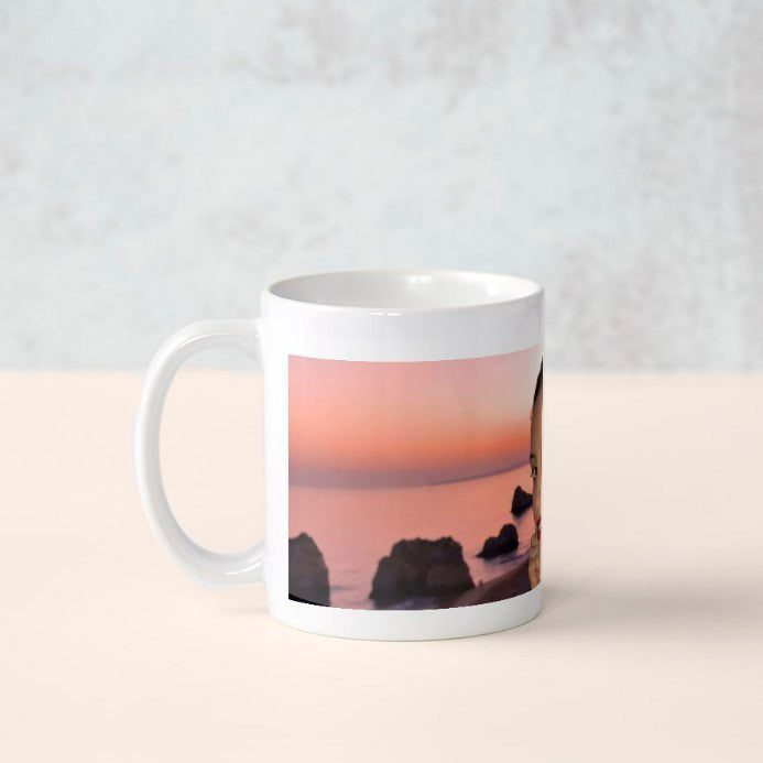 Taza de cerámica blanca  personalizada