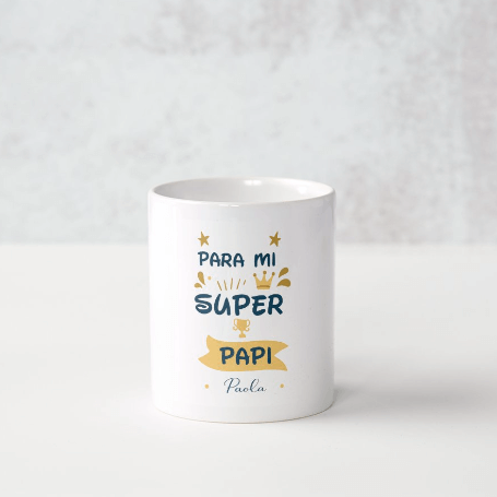 Taza de cerámica blanca  personalizada